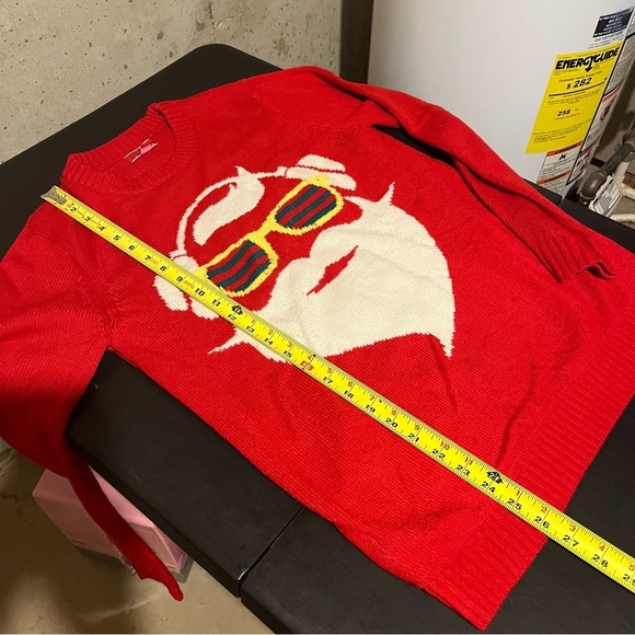 DJ Santa Light Up Red Christmas Sweater Men's Size S - Picture 8 of 8